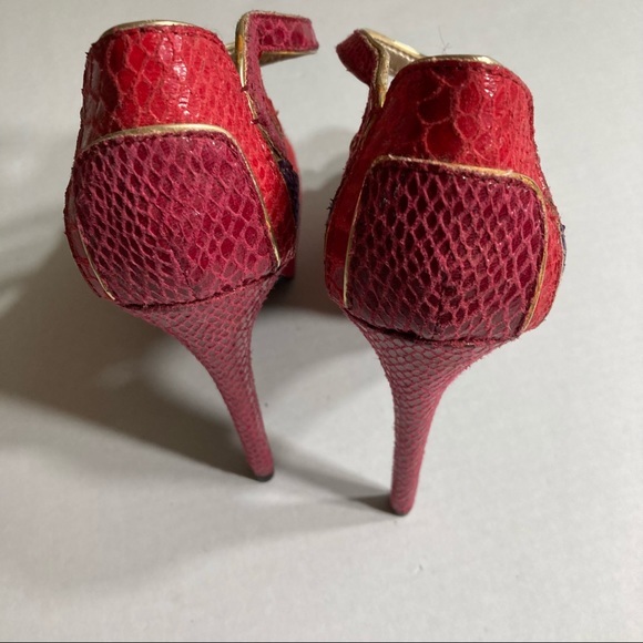 Bebe Clarissa Peeptoe Pumps Platform High Heels - Picture 10 of 12